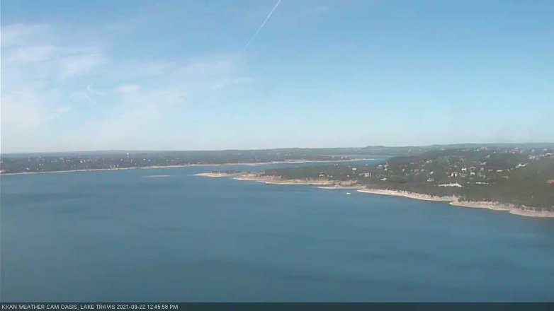 Lake Travis webcam, September 22, 2021 12:45 PM CT