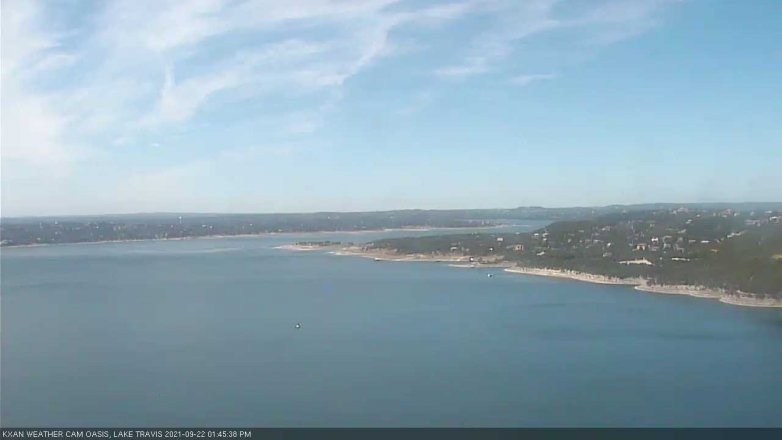 Lake Travis webcam, September 22, 2021 1:45 PM CT
