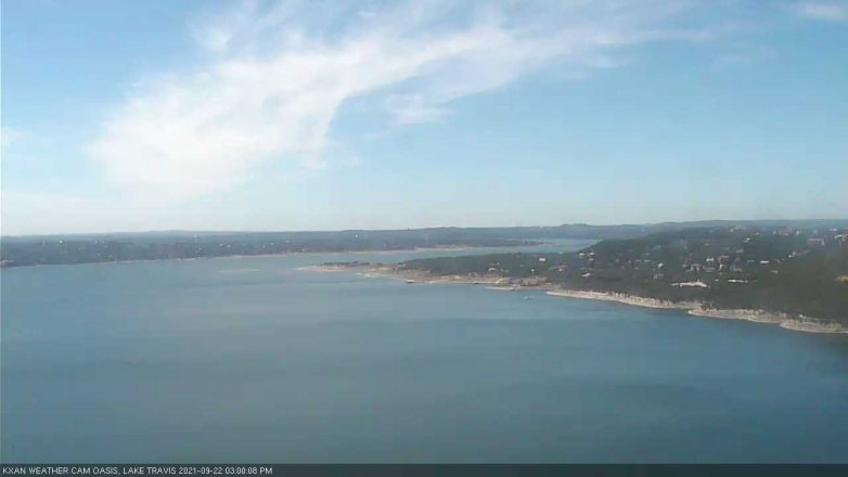 Lake Travis webcam, September 22, 2021 3:00 PM CT