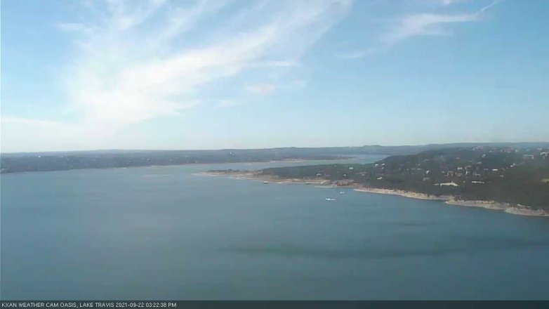 Lake Travis webcam, September 22, 2021 3:25 PM CT