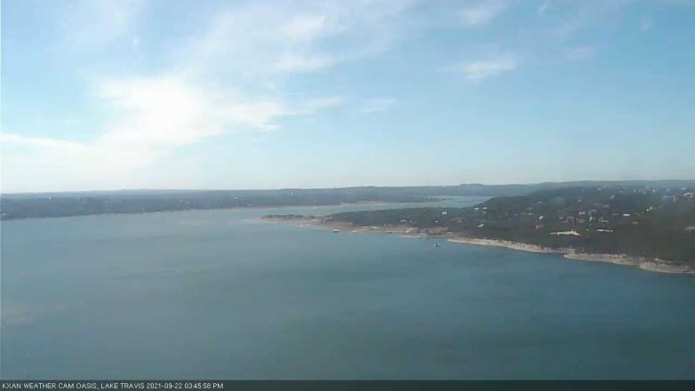 Lake Travis webcam, September 22, 2021 3:45 PM CT