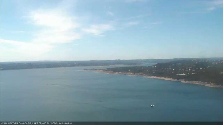 Lake Travis webcam, September 22, 2021 4:00 PM CT