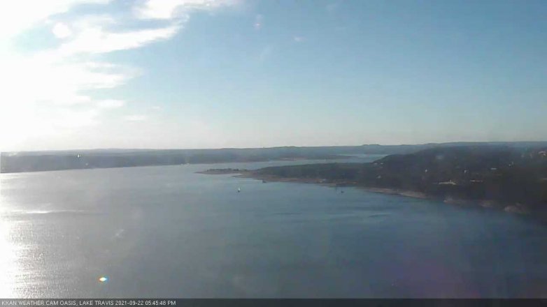 Lake Travis webcam, September 22, 2021 5:45 PM CT