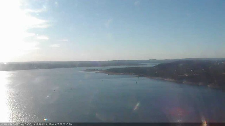 Lake Travis webcam, September 22, 2021 6:00 PM CT
