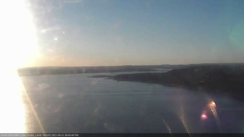 Lake Travis webcam, September 22, 2021 6:45 PM CT