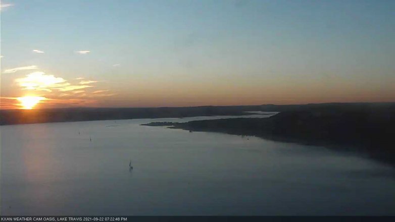 Lake Travis webcam, September 22, 2021 7:25 PM CT