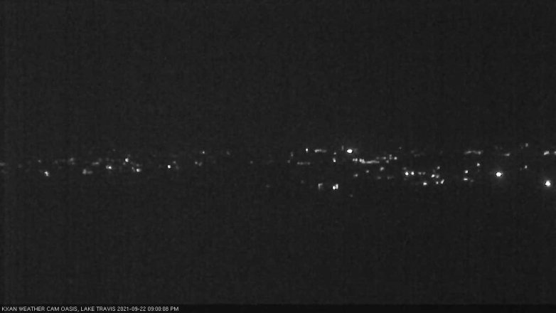 Lake Travis webcam, September 22, 2021 9:00 PM CT