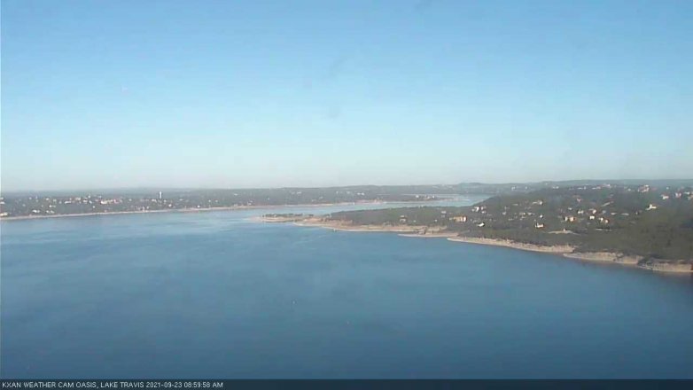 Lake Travis webcam, September 23, 2021 9:00 AM CT