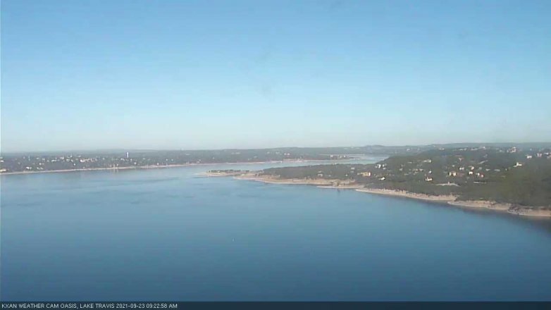 Lake Travis webcam, September 23, 2021 9:25 AM CT