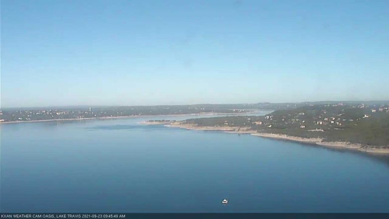 Lake Travis webcam, September 23, 2021 9:45 AM CT