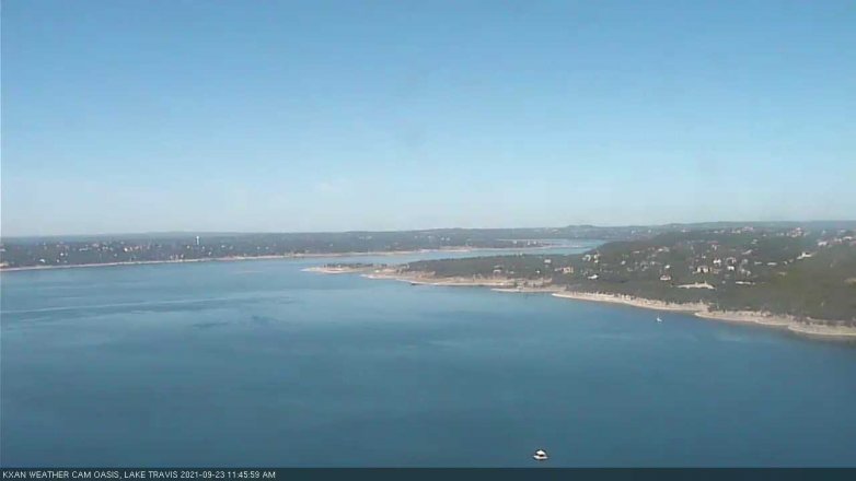 Lake Travis webcam, September 23, 2021 11:45 AM CT
