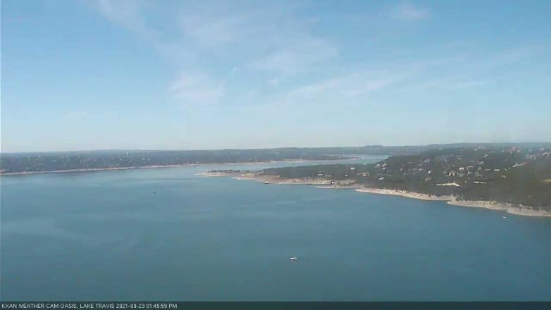 Lake Travis webcam, September 23, 2021 1:45 PM CT