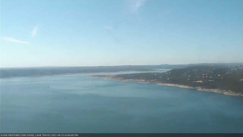 Lake Travis webcam, September 23, 2021 3:45 PM CT