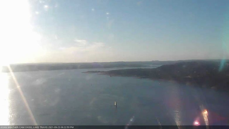 Lake Travis webcam, September 23, 2021 6:25 PM CT