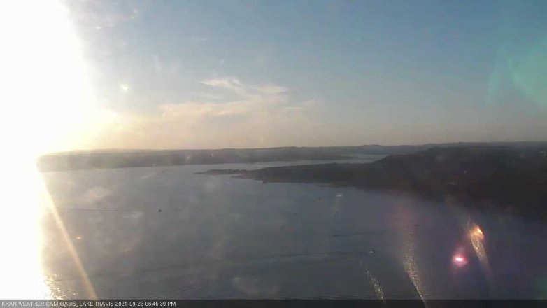 Lake Travis webcam, September 23, 2021 6:45 PM CT