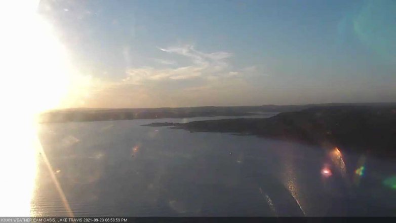 Lake Travis webcam, September 23, 2021 7:00 PM CT