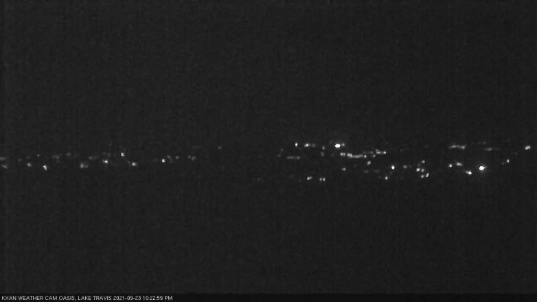 Lake Travis webcam, September 23, 2021 10:25 PM CT