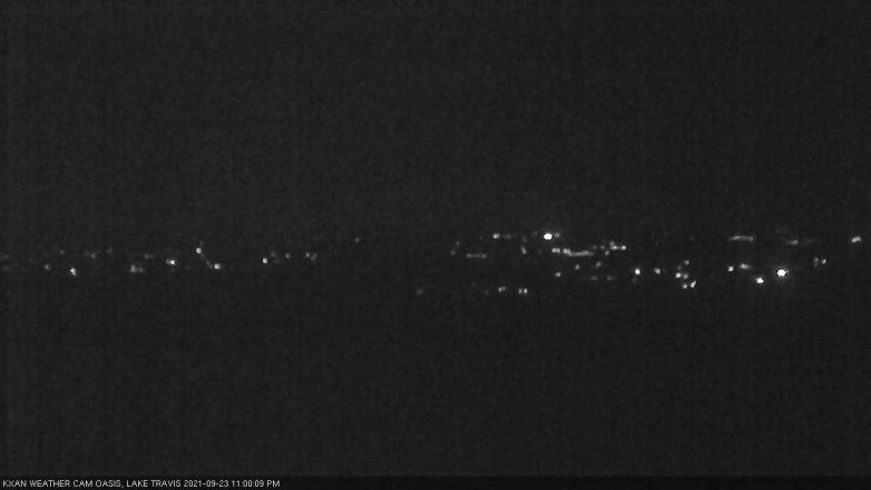 Lake Travis webcam, September 23, 2021 11:00 PM CT