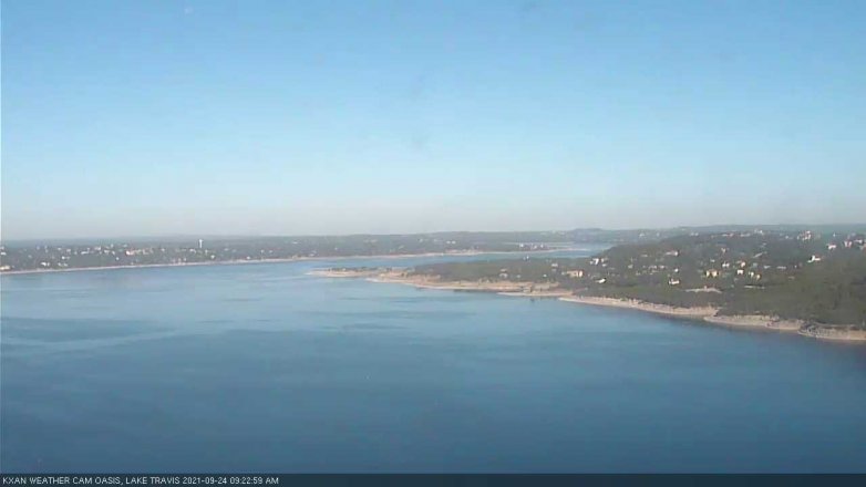 Lake Travis webcam, September 24, 2021 9:25 AM CT