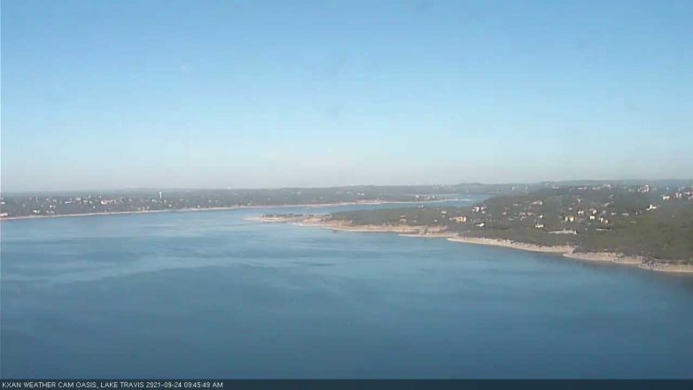 Lake Travis webcam, September 24, 2021 9:45 AM CT
