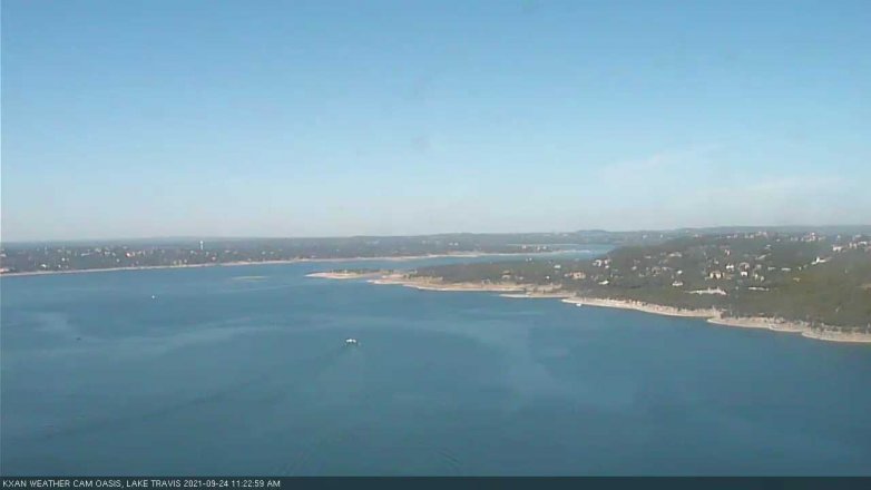 Lake Travis webcam, September 24, 2021 11:25 AM CT