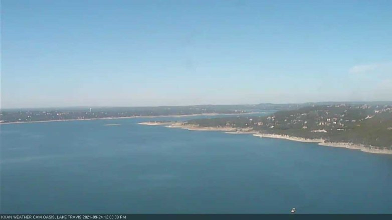Lake Travis webcam, September 24, 2021 12:00 PM CT