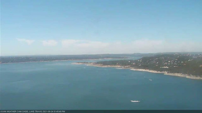 Lake Travis webcam, September 24, 2021 1:45 PM CT