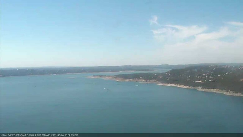 Lake Travis webcam, September 24, 2021 3:00 PM CT