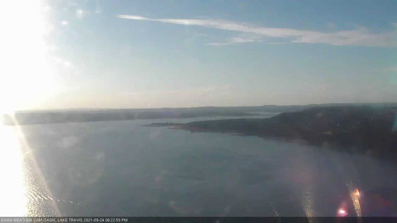 Lake Travis webcam, September 24, 2021 6:25 PM CT