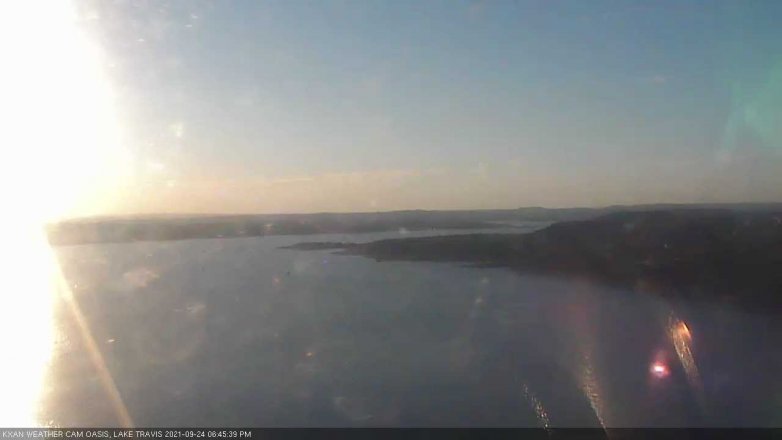 Lake Travis webcam, September 24, 2021 6:45 PM CT