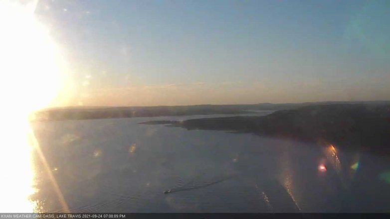 Lake Travis webcam, September 24, 2021 7:00 PM CT