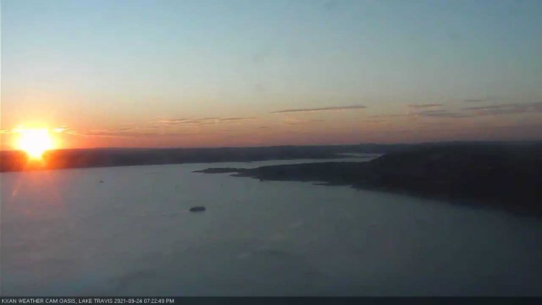 Lake Travis webcam, September 24, 2021 7:25 PM CT