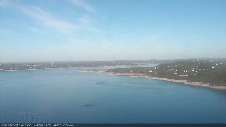 Lake Travis webcam, September 25, 2021 9:45 AM CT