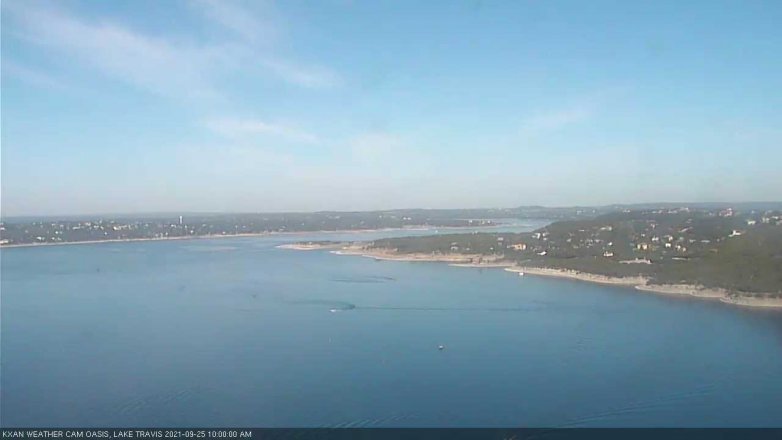 Lake Travis webcam, September 25, 2021 10:00 AM CT