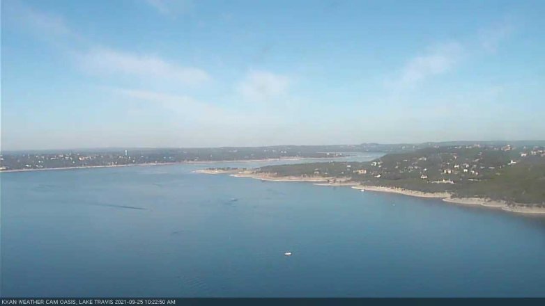 Lake Travis webcam, September 25, 2021 10:25 AM CT
