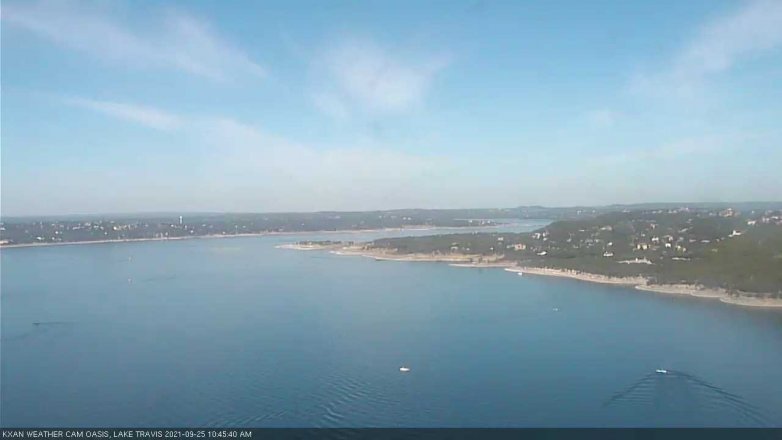 Lake Travis webcam, September 25, 2021 10:45 AM CT