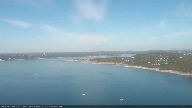 Lake Travis webcam, September 25, 2021 11:00 AM CT