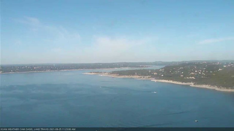 Lake Travis webcam, September 25, 2021 11:25 AM CT