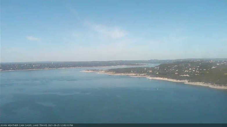 Lake Travis webcam, September 25, 2021 12:00 PM CT