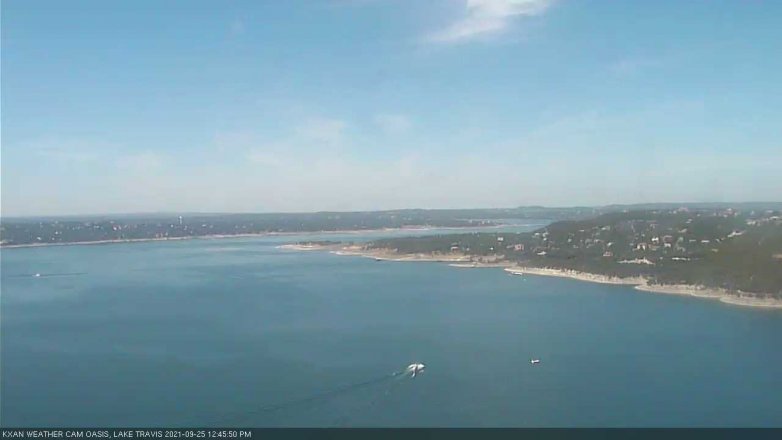 Lake Travis webcam, September 25, 2021 12:45 PM CT