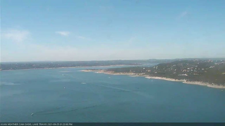 Lake Travis webcam, September 25, 2021 1:25 PM CT