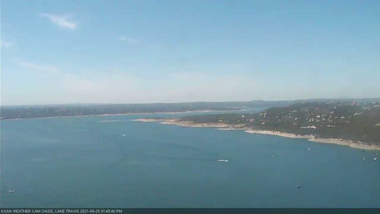 Lake Travis webcam, September 25, 2021 1:45 PM CT
