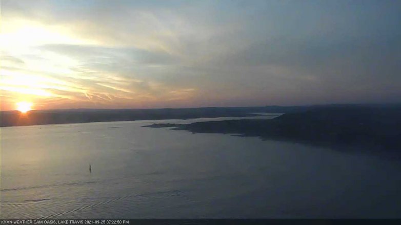 Lake Travis webcam, September 25, 2021 7:25 PM CT