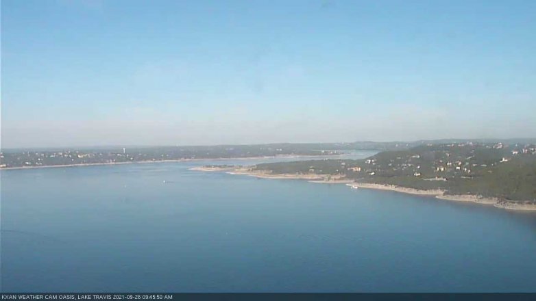 Lake Travis webcam, September 26, 2021 9:45 AM CT