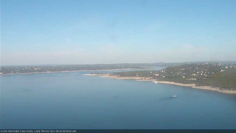 Lake Travis webcam, September 26, 2021 10:00 AM CT