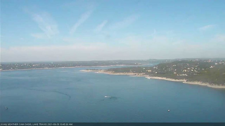 Lake Travis webcam, September 26, 2021 10:45 AM CT