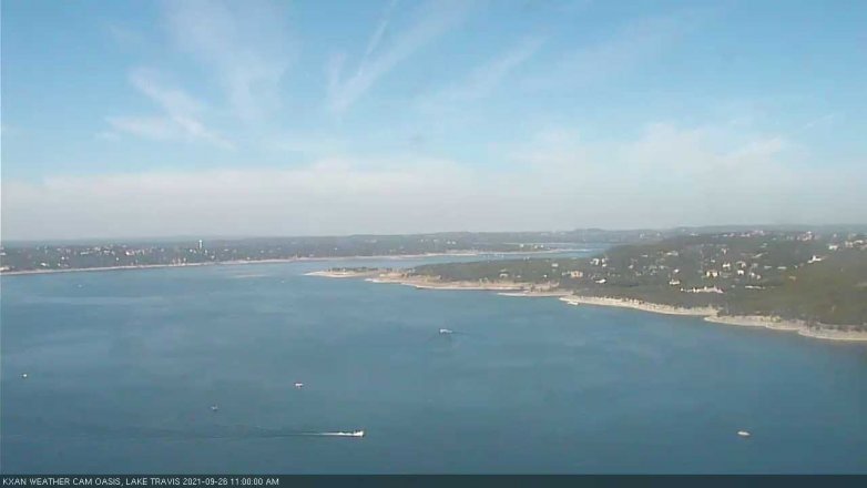 Lake Travis webcam, September 26, 2021 11:00 AM CT
