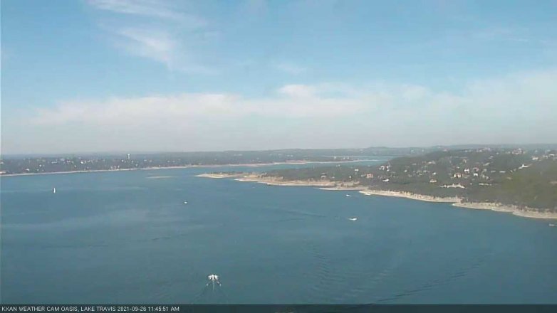 Lake Travis webcam, September 26, 2021 11:45 AM CT