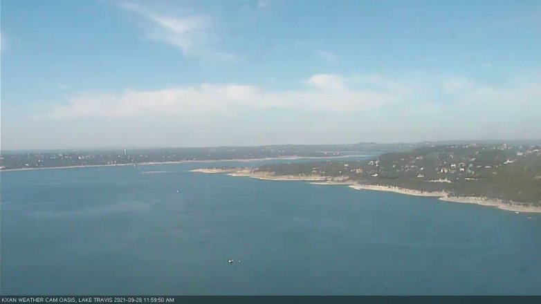 Lake Travis webcam, September 26, 2021 12:00 PM CT