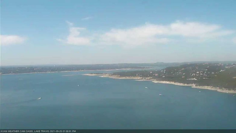 Lake Travis webcam, September 26, 2021 1:00 PM CT